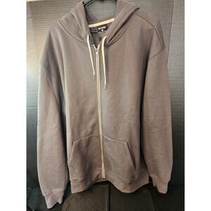 True Classic Men's Hoodie Jacket Lined Hood, Full Zip Tagless Poly/Cotton Fleece